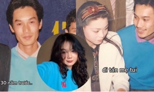 Gái xinh 10X diện lại chiếc áo bố mặc đi tán mẹ gần 30 năm trước nhưng vẫn còn mới toanh