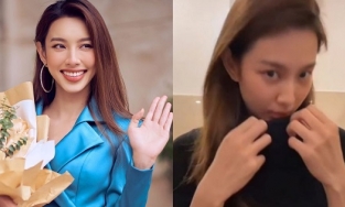 Miss Grand 2021 Thùy Tiên bị fan 'soi' mặc áo dơ, tóc 3 ngày chưa gội