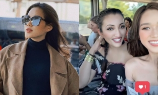 Chưa thể về Việt Nam, Đỗ Thị Hà vi vu Los Angeles, được Hoa hậu Mỹ mời ghé thăm