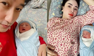 Ngọc Quỳnh 'Hoa hồng trên ngực trái' vừa đón con thứ ba chào đời