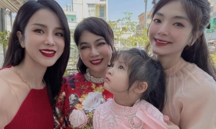 Diệp Lâm Anh về nhà chồng chúc Tết, chụp ảnh thân mật, chồng thiếu gia vắng mặt