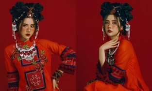 Huyền Lizzie diện trang phục dân tộc, netizen trầm trồ 'cân mọi style', rần rần thả tim