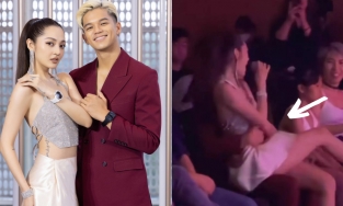 Bảo Anh vô tư ngồi lên đùi Trọng Hiếu, nam ca sĩ đáp lại bằng “bàn tay hư hỏng” 