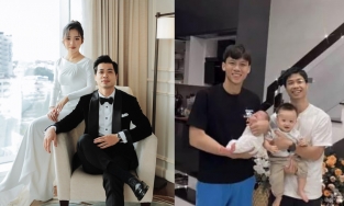 Công Phượng lần đầu để lộ mặt con trai đầu lòng 8 tháng tuổi