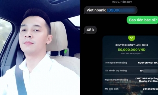 Ông xã Hằng Túi gọi taxi hết 48 ngàn, hào phóng trả luôn 50 triệu