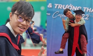 “Cậu cả' nhà Xuân Bắc cao lớn điển trai, cõng bổng bố trong lễ trưởng thành