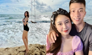 Bà xã Phan Văn Đức tung ảnh áo tắm lên MXH chỉ sau 1 tháng sinh nở