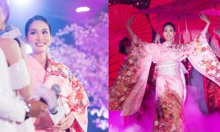 Phương Anh diện Kimono nhảy múa, được Giám đốc Truyền thông MI khen hết lời