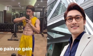 Đình Tú quay clip vạch áo khoe cơ bụng trai trẻ