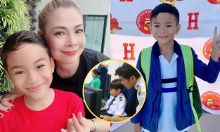 Con trai Ngô Kiến Huy học siêu giỏi, ước mơ thành phi công