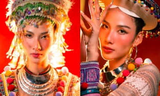 Hoàng Thuỳ đẹp khác lạ với tạo hình thiếu nữ Tây Bắc để phục vụ cho âm nhạc?