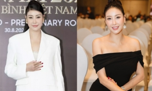 Gương mặt như búp bê sáp của Hoa hậu Việt Nam 1992 Hà Kiều Anh ở tuổi U50