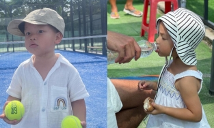 Leon - Lisa đi cổ vũ ba thi đấu tennis: Hò reo, phơi nắng đến khát khô vẫn nhiệt tình hơn cả fan