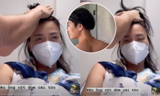 Ngô Thanh Vân bị chồng trẻ Huy Trần 'ăn miếng trả miếng' sau khi lỡ tay làm hỏng mái tóc của ông xã