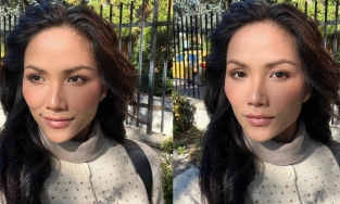 H'Hen Niê tóc dài nữ tính, như mẫu Victoria's Secret tại trời Tây