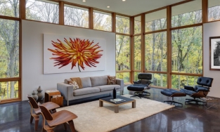 15 phòng khách đẹp đến phát hờn nhờ thiết kế cửa kính trong suốt từ trần đến sàn nhà