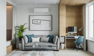 Căn hộ chỉ 38m² nhưng có đến 2 góc làm việc độc lập cho đôi vợ chồng trẻ