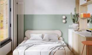 Căn hộ 28m² nổi bật với thiết kế 'mỗi phòng một màu' rất đáng để học hỏi