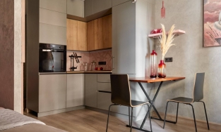 Căn hộ 29m² mặt bằng hình thang với phong cách trang trí ngọt ngào, nữ tính