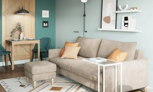 Thăm căn hộ 45m² với màu xanh lam nhạt và nội thất gỗ hài hòa, đẹp mắt