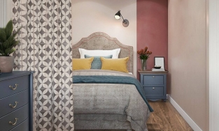 Căn hộ 30m² với phong cách trang trí ấm áp, sắc màu đa dạng và hoa văn trang nhã