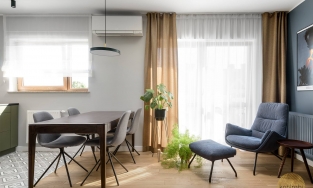 Căn hộ 46m² thời thượng với sự kết hợp của bộ 3 xám xanh, xanh ô liu, hồng