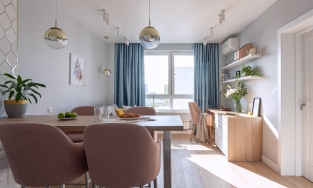 Thăm căn hộ  43m² sang trọng với tone hồng - xám thời thượng của cặp vợ chồng son