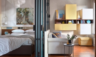 Căn hộ 35m² đậm chất hè với 'biển xanh, cát trắng, nắng vàng' xinh đẹp