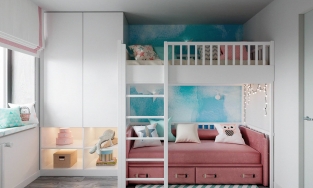 Căn hộ 39m² của gia đình 3 thành viên với những gam màu tươi sáng, nội thất tiện nghi