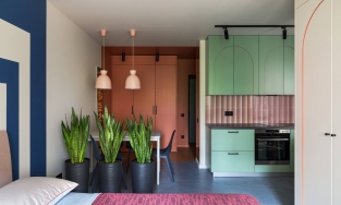 Căn hộ 36m² thiết kế theo phong cách Color block cực chất của nàng độc thân