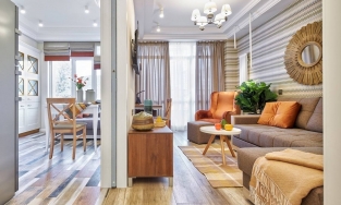 Căn hộ 35m² của cặp vợ chồng son có thiết kế tươi sáng, loại bỏ phòng ngủ bằng cách đầu tư sofa bed 