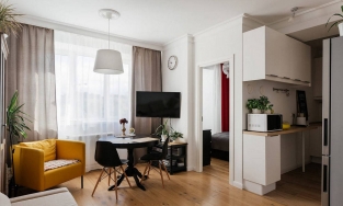 Căn hộ 44m² như rộng gấp đôi thực tế nhờ cặp vợ chồng phá bớt tường ngăn