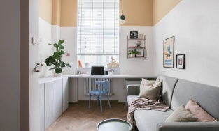 Căn hộ studio 23m² xinh xắn với những gam màu trẻ trung cùng phòng ngủ trên gác lửng nhỏ gọn