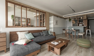 Căn hộ 42m² mang đến cảm giác thoáng sáng, rộng rãi nhờ nội thất tối giản tại Đài Bắc 