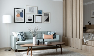 Căn hộ 49,5m² phong cách Scandinavian thanh lịch của nữ doanh nhân độc thân