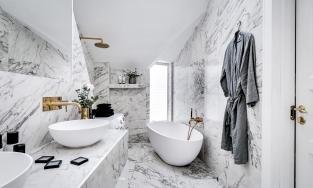 Đá cẩm thạch: Vật liệu 'đắt xắt ra miếng' cho phòng tắm sang chảnh 