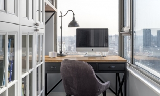 Góc làm việc ngoài logia: Ý tưởng tràn đầy cảm hứng khi làm việc tại nhà