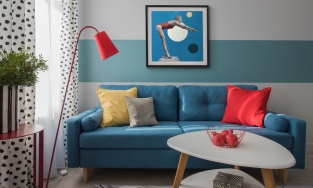 Căn hộ 46m² rựcc rỡ, nổi bật nhờ thiết kế theo phong cách Color Block 