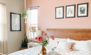 Màu hồng, màu sơn tường ngọt ngào cho căn phòng xinh nhưng không sến