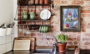 Ý tưởng trang trí bếp bằng giấy dán tường trang trí vẫn sống động như thật