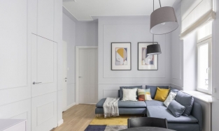 Căn hộ 35m² với gam màu xám thanh lịch, khéo léo sử dụng gương soi để 'nhân đôi' diện tích