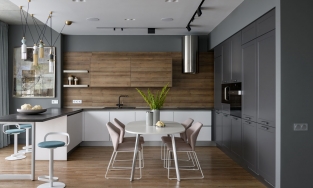 Nội thất gỗ kết hợp gam màu xám: Ý tưởng thiết kế vừa mộc mạc vừa sang chảnh