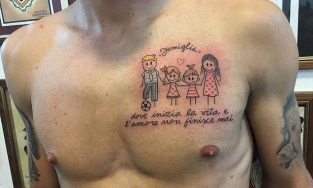 Hình xăm đẹp và đầy ý nghĩa của tiền đạo đội tuyển Italia Immobile 