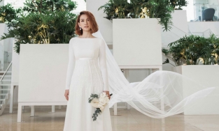 Mê mẩn những chiếc váy cưới có phong cách tối giản đẹp mắt