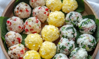 Cách làm cơm nắm đa sắc, nhiều vị đáp ứng được sở thích ăn uống của cả nhà