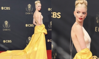 'Nàng thơ' Anya Taylor-Joy lộng lẫy trên thảm đỏ Emmy 2021 nhưng lại gây thất vọng vì quá gầy