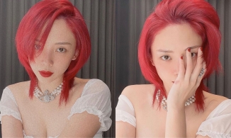 Tóc Tiên 'chơi lớn' nhuộm tóc đỏ rực rỡ mừng ngày Sài Gòn 'mở cửa' 