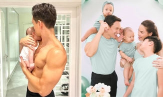 Mừng Lisa - Leon tròn 1 tuổi, 'bố bỉm sữa' Kim Lý tạm biệt mốt quần cộc mát mẻ 