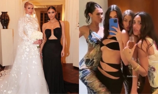 Đi đám cưới nhưng chị em Kim Kardashian, Kendall Jenner quyết tâm giật hết spotlight