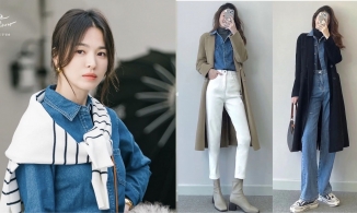 Học fashion blogger xứ Trung 8 cách diện áo sơ mi denim đảm bảo sành điệu hơn cả Song Hye Kyo